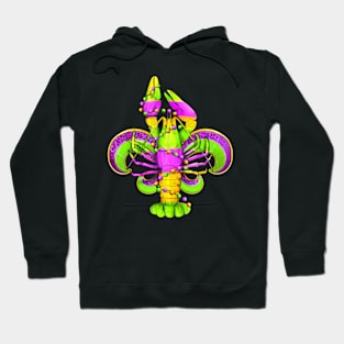 Mardi Gras Fleur De Lis Crawfish Leopard Costume Hoodie